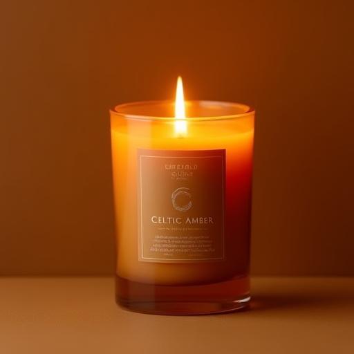 The warm-toned Celtic Amber Candle.